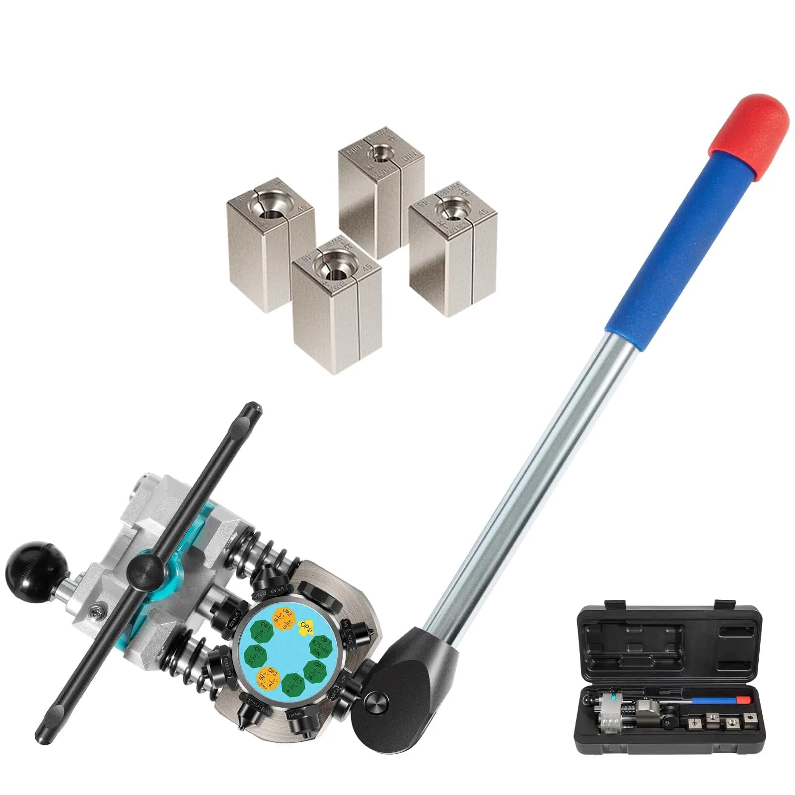 Yoursme Vise-Mounted Brake Line Flaring Tool for Single, Double & Bubble Flares (3/16" to 3/8" Tubing)