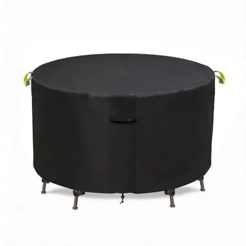 TIFILE Round Patio Furniture Cover 64" Dia x 27.5"H (163cm Dia x 70cm H) | Waterproof Outdoor Table Cover for Indian Monsoons thumbnail 3