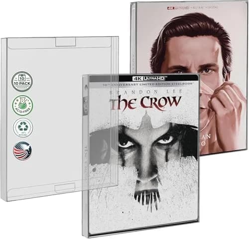 MALKO Steelbook Protectors 10 Pack | Clear, Recyclable, Acid-Free for Blu-Ray & Game Cases thumbnail 1