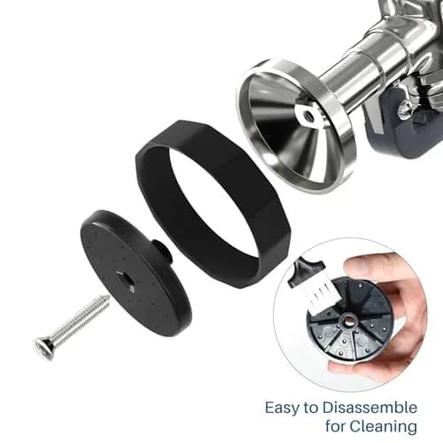BESTJEEF Commercial Kitchen Faucet Sprayer Head Replacement - High Pressure 1.42 GPM Pull-Down Nozzle | Black Square Sprayer thumbnail 6