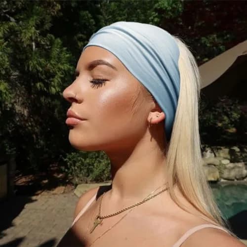 AQOKKA Extra Wide Turban Headbands for Women | 4-Pack Boho Elastic Hairband Accessories thumbnail 6