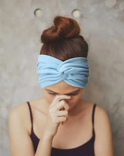 AQOKKA Extra Wide Turban Headbands for Women | 4-Pack Boho Elastic Hairband Accessories thumbnail 7