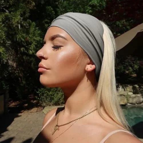 AQOKKA Extra Wide Turban Headbands for Women | 18cm Width (7.1") thumbnail 5