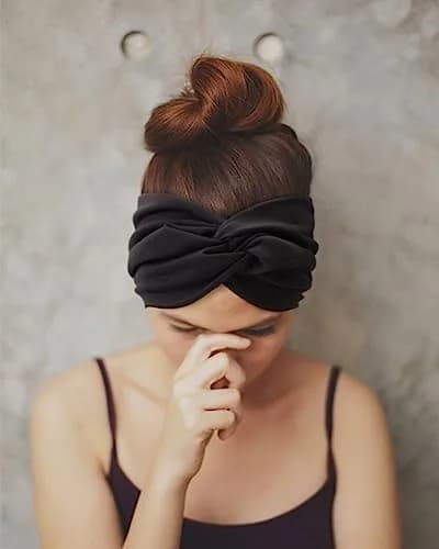AQOKKA Extra Wide Turban Headbands for Women | 18cm Width (7.1") thumbnail 6