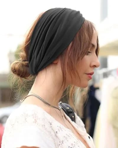 AQOKKA Extra Wide Turban Headbands for Women | 4-Pack Boho Elastic Hairband Accessories thumbnail 7