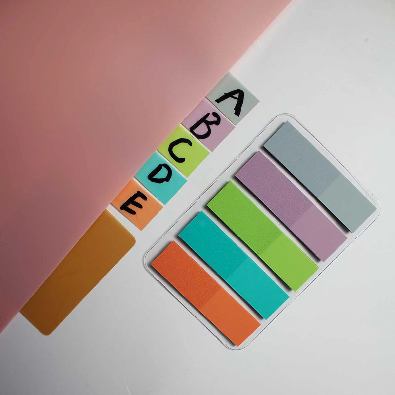 ELII 500 PCS Tabs 2 Inch Book Tabs Sticky Index Tabs, Page Marker | 10 Colors, Repositionable - view 5