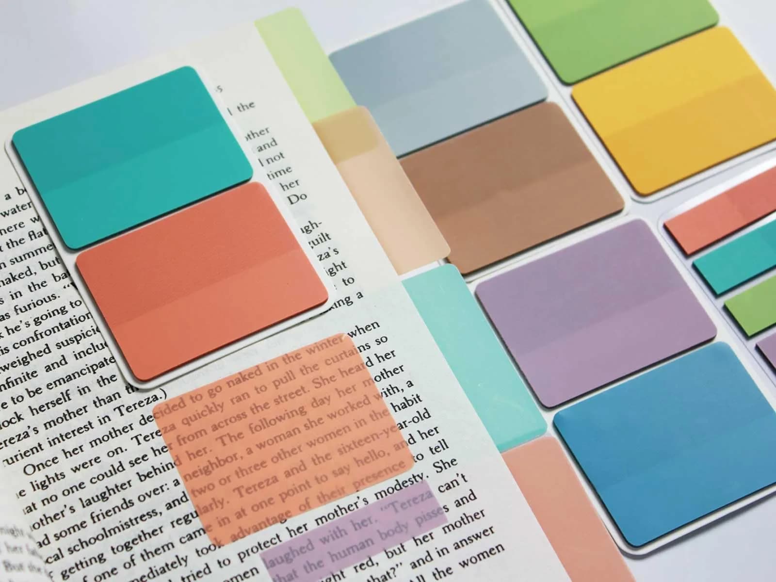 ELII 500 PCS Tabs 2 Inch Book Tabs Sticky Index Tabs, Page Marker | 10 Colors, Repositionable - view 7