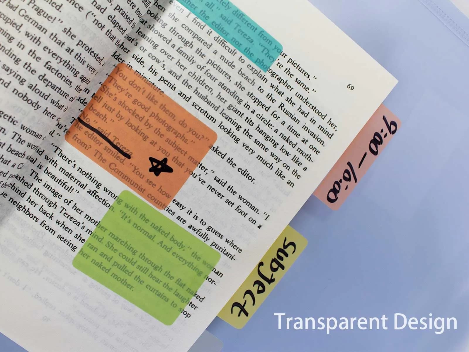 ELII 500 PCS Tabs 2 Inch Book Tabs Sticky Index Tabs, Page Marker | 10 Colors, Repositionable - view 3