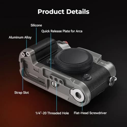 SMALLRIG X-T50 Handgrip Silicone L-Shape Handle for FUJIFILM X-T50 Camera | Arca Quick Release & Shutter Button thumbnail 8