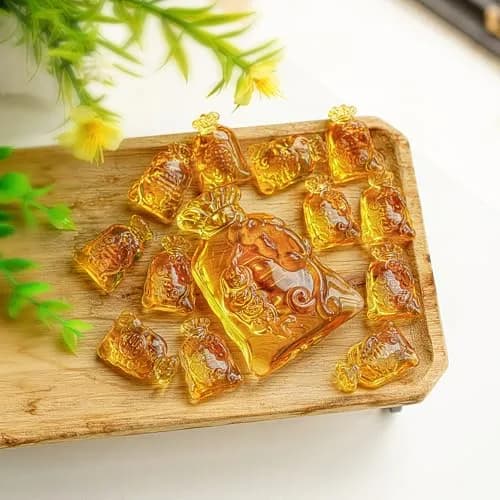 YU FENG Crystal Wealth Figurines 13 Pack | 70mm & 30mm Money Bag Decor thumbnail 7