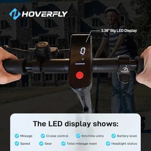 Hoverfly Electric Scooter for Adults, 8.5" Tire, 10 Miles & 15.5Mph | UL2272 Certified thumbnail 4