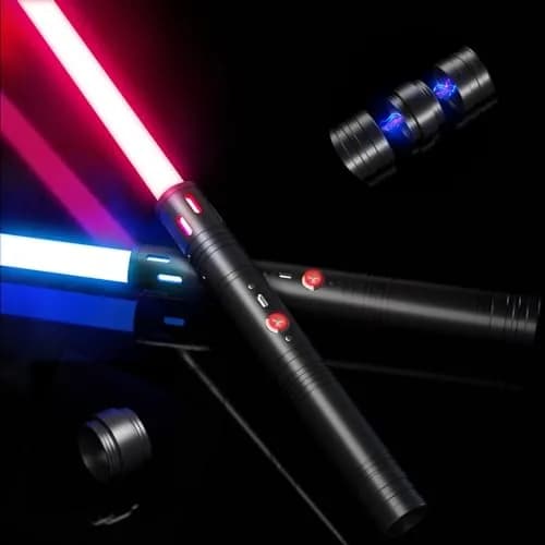 Viglaschill Dueling Lightsaber Toy 20 Colors 4 Modes | Rechargeable 2-in-1 Light Saber for Kids & Adults thumbnail 1