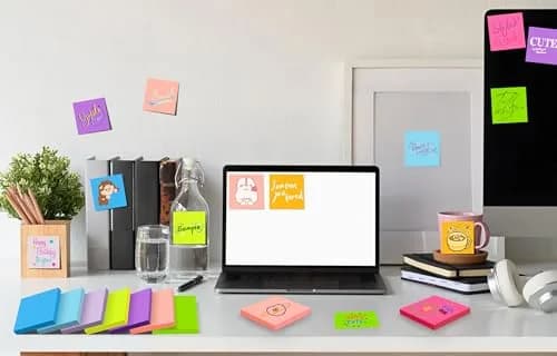 YEECOK Sticky Notes 3x3 inch, 18 Pads, 1008 Sheets Total | Bulk Pack Self-Stick Note for Students & Office thumbnail 7