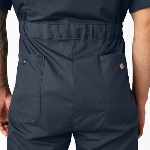Dickies Short Sleeve Coveralls Regular Fit in Dark Navy | Wrinkle-Resistant, Lightweight Workwear (70-120 chars) thumbnail 5