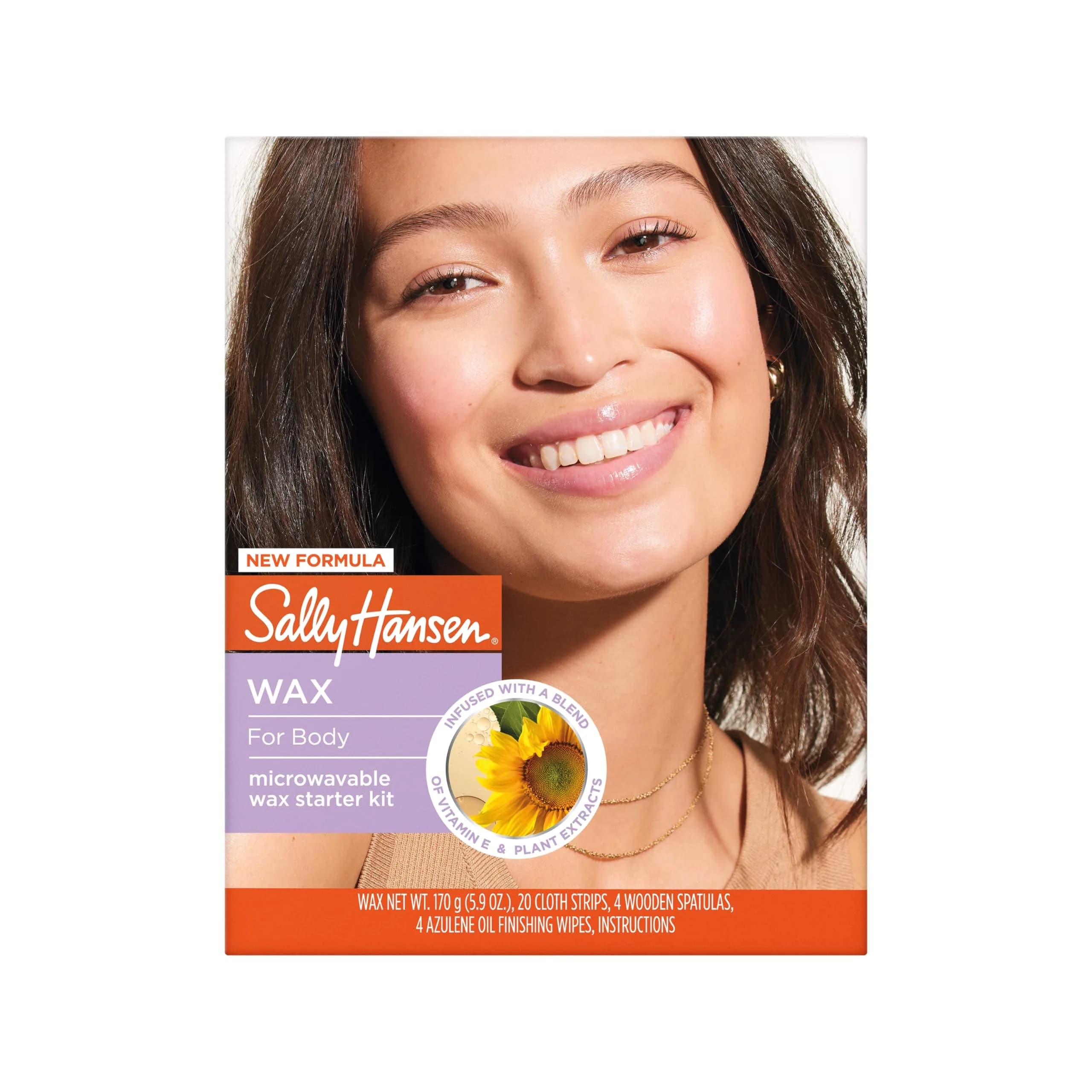 Sally Hansen Face Hair Removal Wax Strips Kit | At-Home Use 18 Count, (Pack of 2) — 5.9 Ounce / Wax