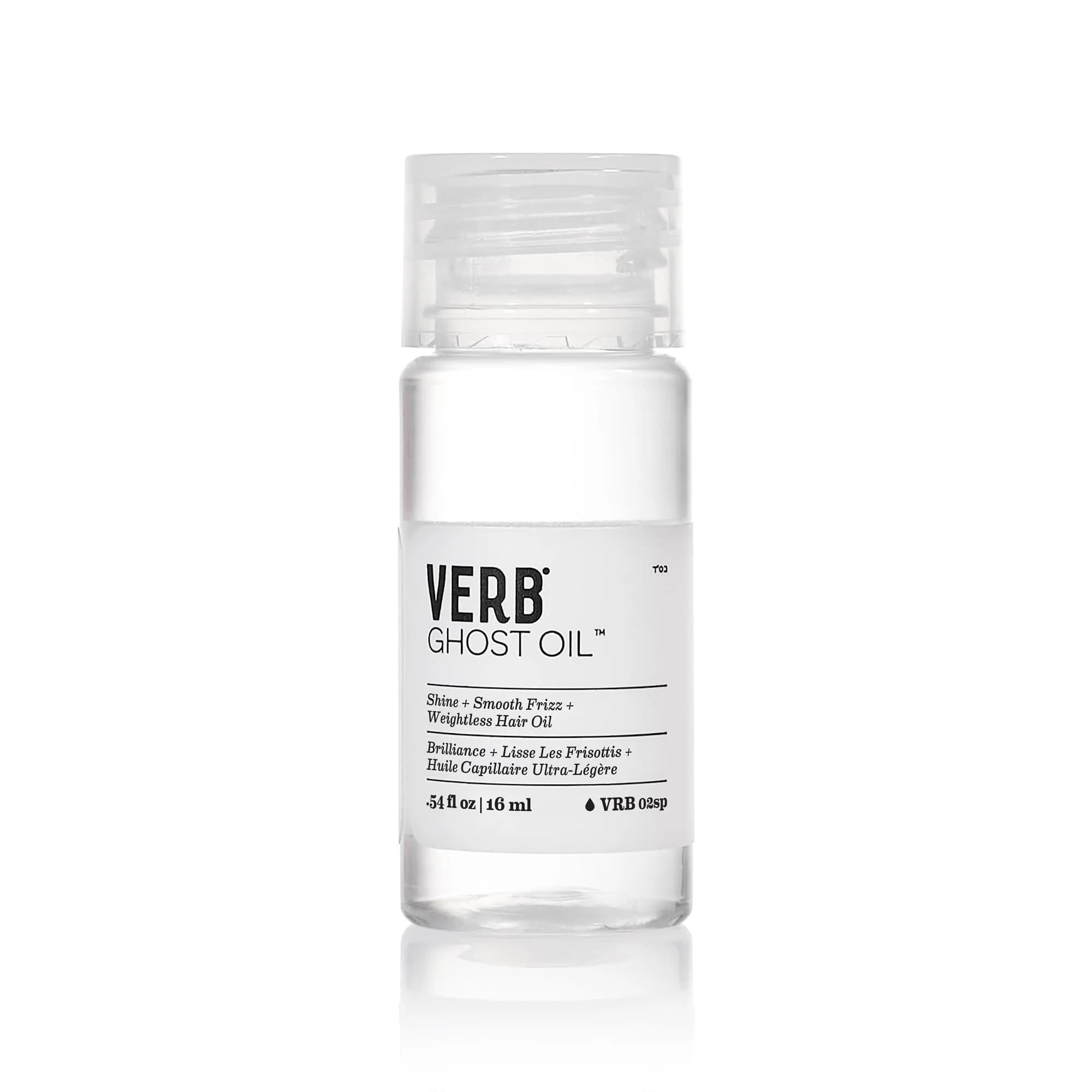 VERB Ghost Weightless Fine Hair Oil 0.54 oz | Hydrates, Controls Frizz, Boosts Shine — White
