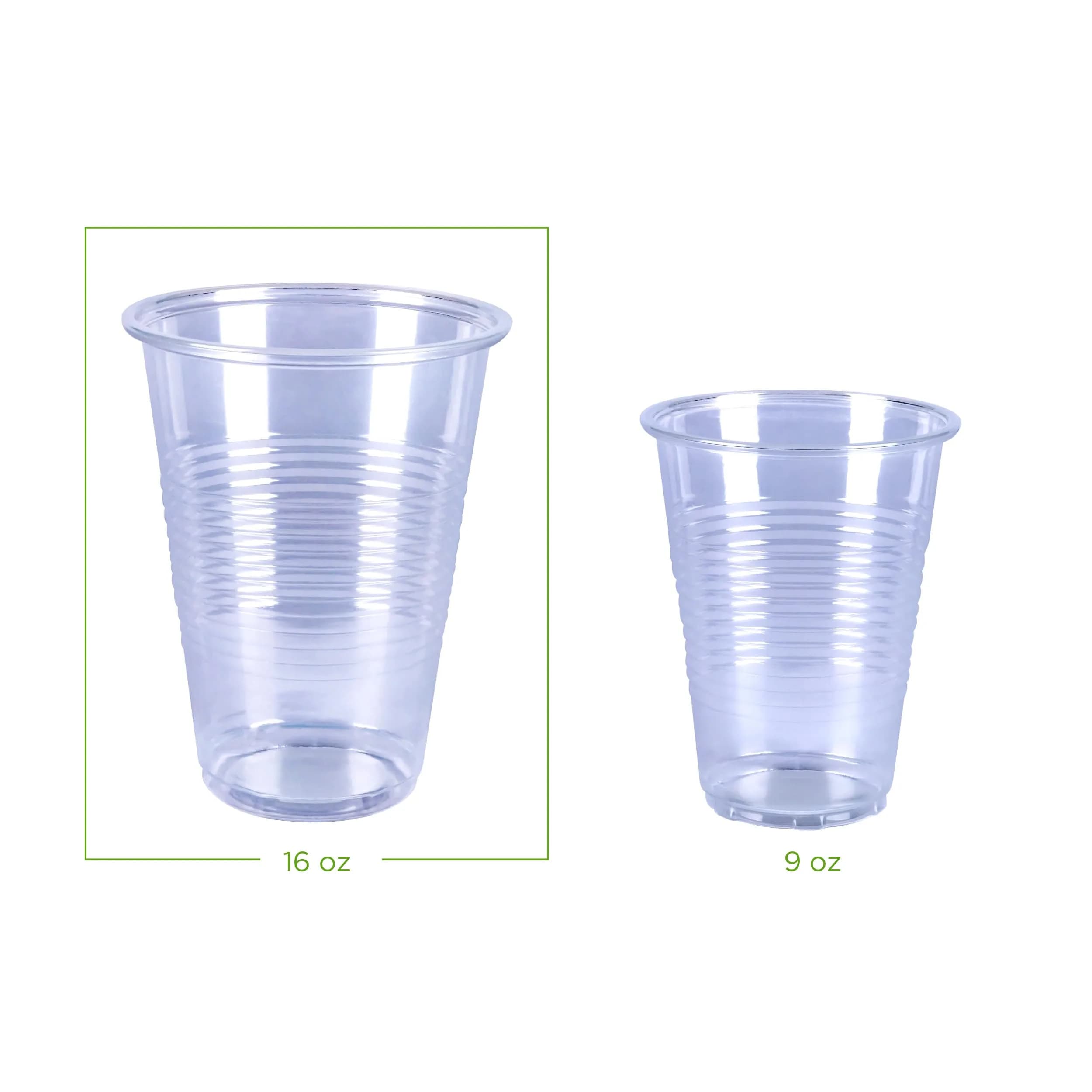 Amazon Basics Clear 16oz Disposable Plastic Cups | 50 Count Value Pack - view 3