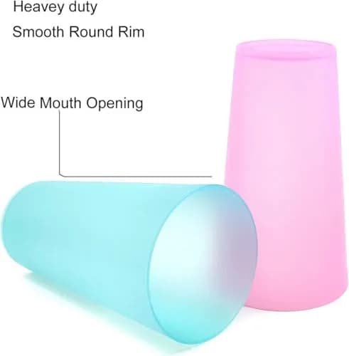 KOXIN-KARLU Unbreakable 32oz Plastic Tumblers | BPA-Free, Reusable, Dishwasher & Microwave Safe thumbnail 4