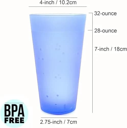 KOXIN-KARLU Unbreakable 32oz Plastic Tumblers | BPA-Free, Reusable, Dishwasher & Microwave Safe thumbnail 2