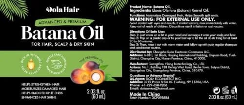 Dolahair Batana Oil for Hair, Scalp & Skin 60 mL (2.03 Fl Oz) | Natural Elaeis Oleifera Kernel Oil for Dry Hair thumbnail 9