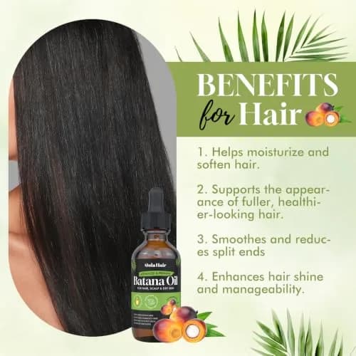 Dolahair Batana Oil for Hair, Scalp & Skin 60 mL (2.03 Fl Oz) | Natural Elaeis Oleifera Kernel Oil for Dry Hair thumbnail 2