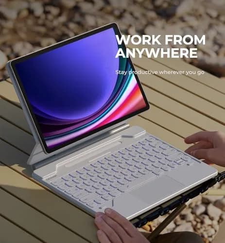 Dexnor Bluetooth Keyboard for Samsung Galaxy Tab S10+ Plus/S9+ Plus/S9 FE+/S7 FE | 12.4 Inch | Long Battery Life & Backlit thumbnail 8