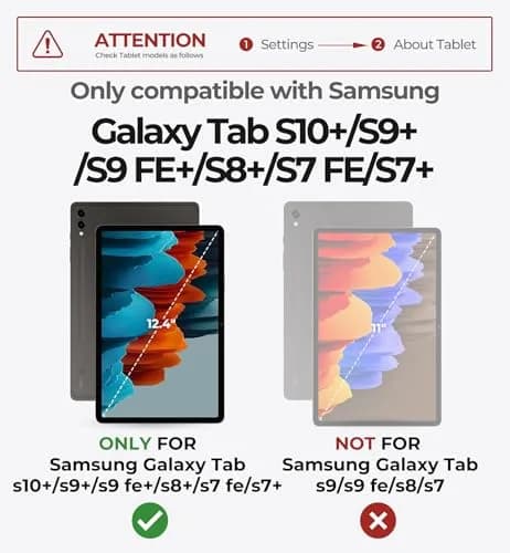 Dexnor Bluetooth Keyboard for Samsung Galaxy Tab S10+ Plus/S9+ Plus/S9 FE+/S7 FE | 12.4 Inch | Long Battery Life & Backlit thumbnail 3