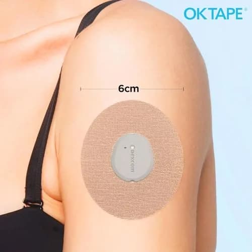 OK TAPE Adhesive Patches for CGM Sensors 30 Count Beige | Waterproof & Sweatproof for Long-Lasting Adhesion thumbnail 6