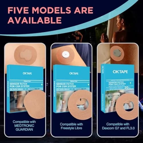 OK TAPE Adhesive Patches for CGM Sensors 30 Count Beige | Waterproof & Sweatproof for Long-Lasting Adhesion thumbnail 7