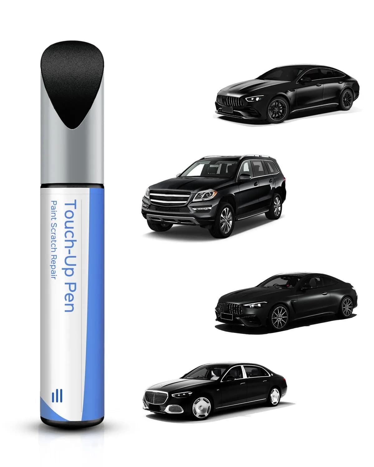 PARTS4EV Black/Jet Black Touch Up Paint Pen 0.41 Fl Oz (12ml) | Exact Match for Mercedes-Benz Chips & Nicks