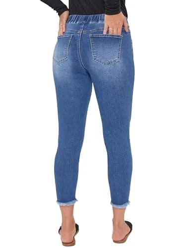 Royalty for Me Women's Petite High Rise Denim Ankle Jogger | Comfortable, Trendy & Petite Fit thumbnail 2