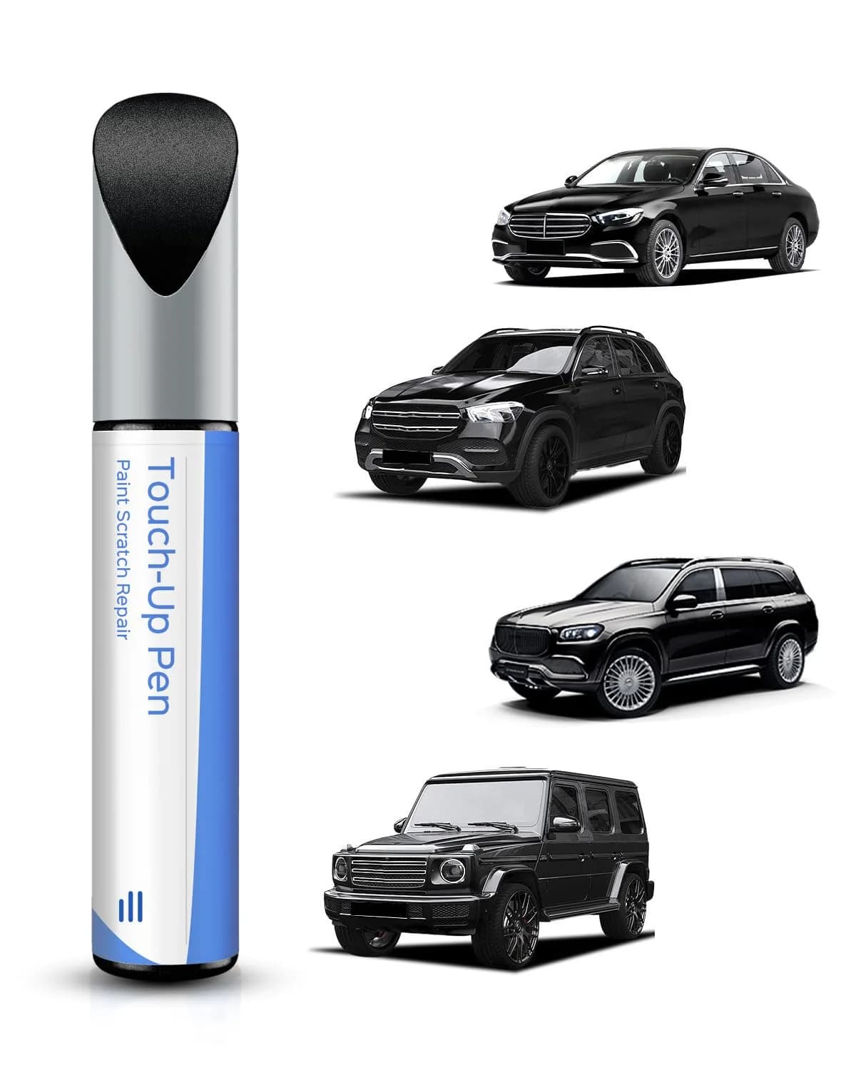 PARTS4EV Obsidian Black Metallic Touch Up Paint 12ml (0.41 Fl Oz) | Exact Match for Mercedes-Benz Chips & Nicks