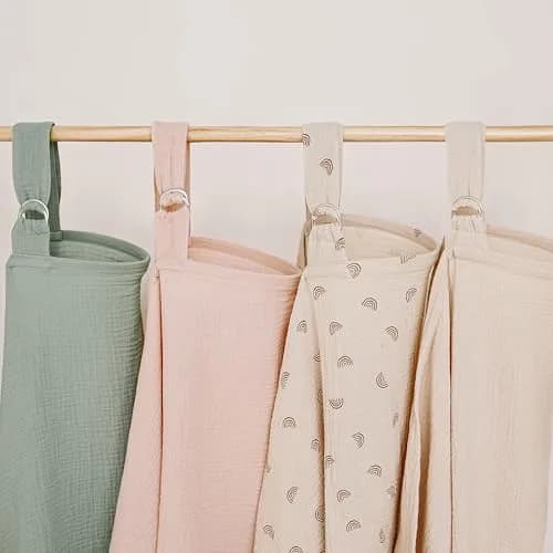 MairMore 100% Muslin Cotton Nursing Cover with Arch Neckline, 102cm x 71cm (40" x 28") | Breathable & Privacy for New Moms thumbnail 7