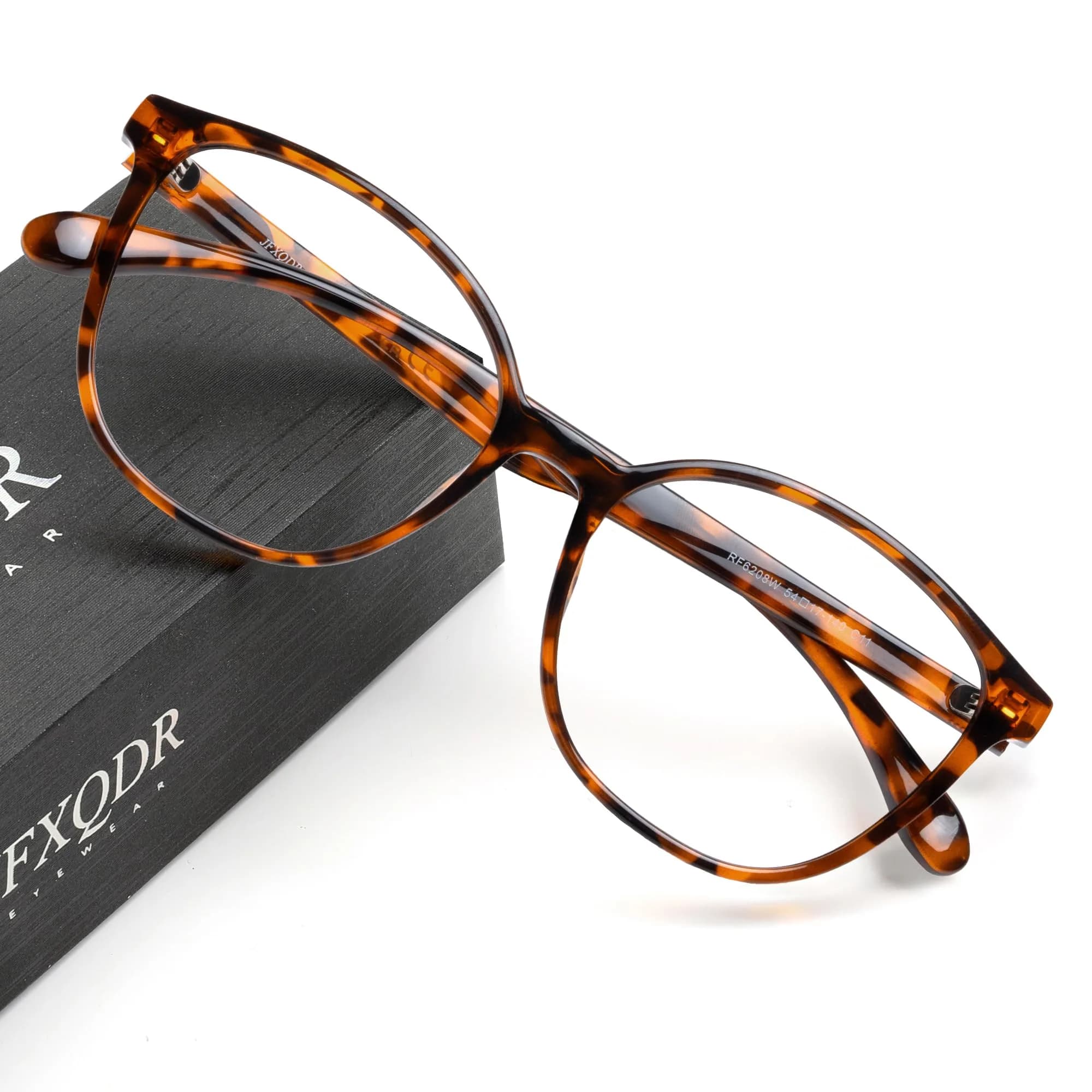 JFXQDR Blue Light Blocking Computer Glasses for Women | TR90 Frame, UV400 Protection, Coco Tortoise — Coco Tortoise