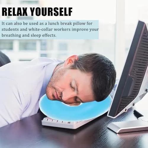 OULIGET Silicone Face Massage Pillow for Beauty Beds | 29cm (11.4 Inch) Blue thumbnail 4