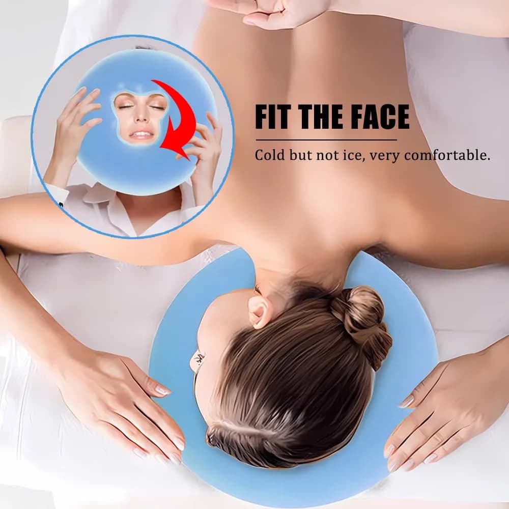 OULIGET Silicone Face Massage Pillow for Beauty Beds | 29cm (11.4 Inch) Blue - view 5