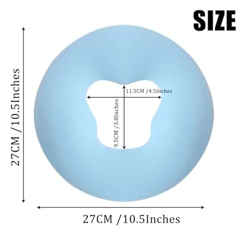 OULIGET Silicone Face Massage Pillow for Beauty Beds | 29cm (11.4 Inch) Blue thumbnail 6