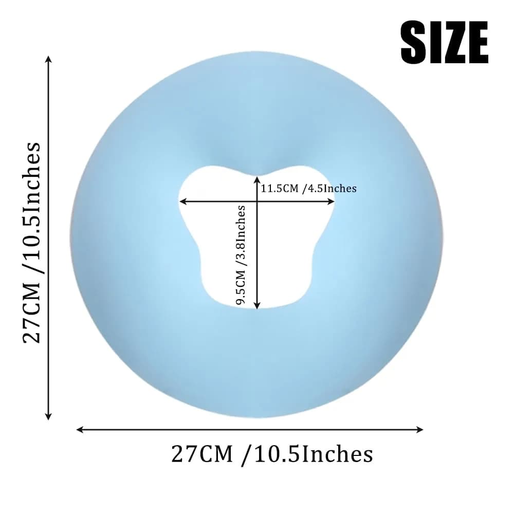OULIGET Silicone Face Massage Pillow for Beauty Beds | 29cm (11.4 Inch) Blue - view 6