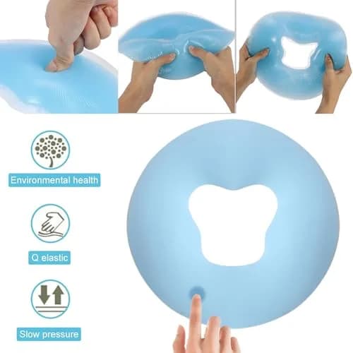OULIGET Silicone Face Massage Pillow for Beauty Beds | 29cm (11.4 Inch) Blue thumbnail 3