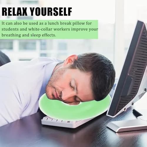 OULIGET Silicone Face Massage Pillow | Soft SPA Headrest for Beauty Beds & Travel (Green) thumbnail 4