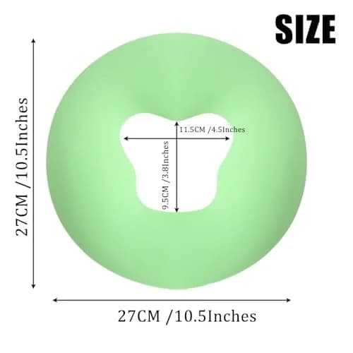 OULIGET Silicone Face Massage Pillow | Soft SPA Headrest for Beauty Beds & Travel (Green) thumbnail 6