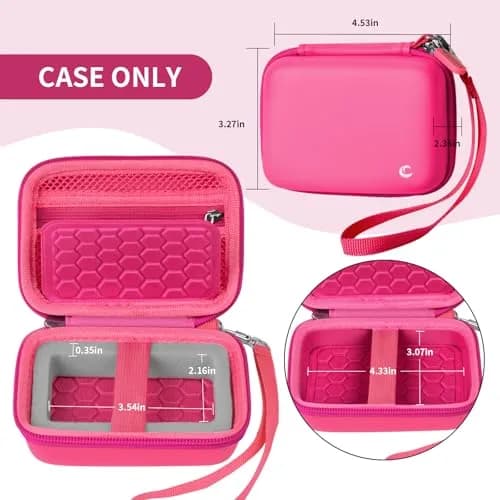Comecase Digital Camera Case for Kodak PIXPRO FZ45 FZ55, Bright Pink, 12.5cm (4.9in) | Protects Small Cameras Up To 11cm x 7cm x 5.8cm thumbnail 5