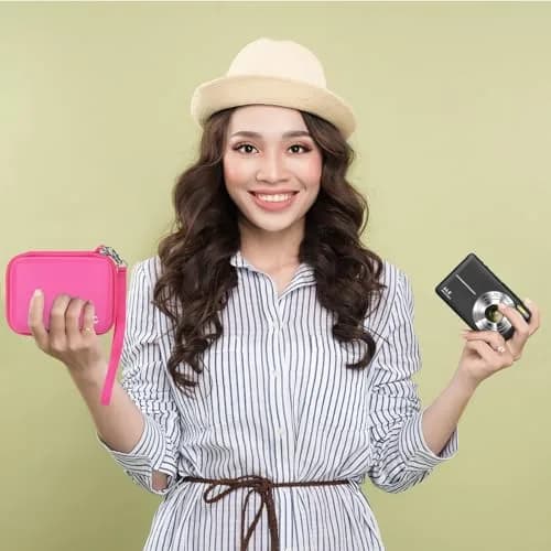 Comecase Digital Camera Case for Kodak PIXPRO FZ45 FZ55, Bright Pink, 12.5cm (4.9in) | Protects Small Cameras Up To 11cm x 7cm x 5.8cm thumbnail 6
