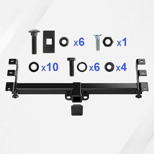 HD Ridez 2 Inch Trailer Hitch Receiver | Class 3, Carbon Steel, Black | Compatible with Chevrolet/GMC thumbnail 7