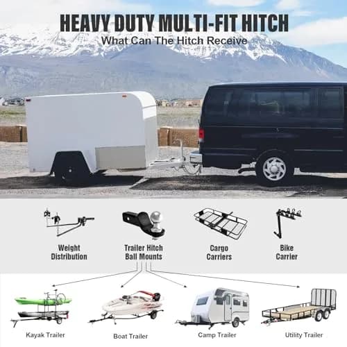 HD Ridez 2 Inch Trailer Hitch Receiver for Nissan/Infiniti | Class 3, Carbon Steel, Black thumbnail 6