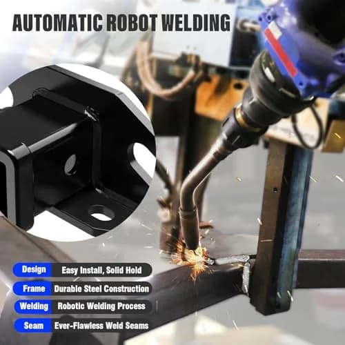 HD Ridez 2 Inch Trailer Hitch Receiver for Chevrolet/GMC | Class 3, Carbon Steel, Black thumbnail 4