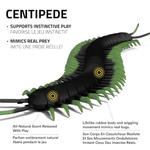 Playology Cat Toys - Catnip Infused Centipede Cat Toy for Chase and Pounce | Stimulates Wild Instincts thumbnail 2
