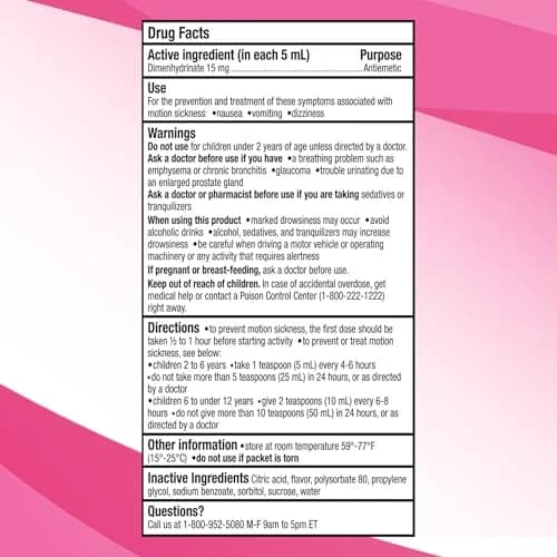 Gravol Kids Chewable Tablets, Cherry Flavor, 18ct | Fast Motion Sickness Relief for Children thumbnail 4