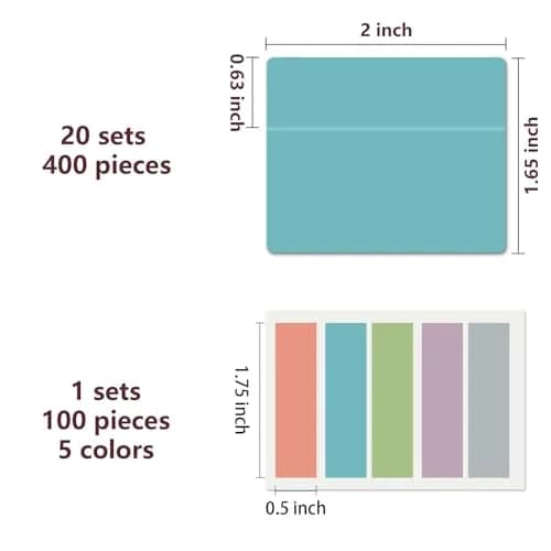 ELII Clear Book Tabs 500 PCS | Writable & Repositionable Sticky Index Tabs for Annotating Books thumbnail 2