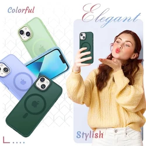 YENAPOON Cellular Phone Case for iPhone 14/13 6.1 inch | Magnetic & Shockproof with Screen Protector thumbnail 6